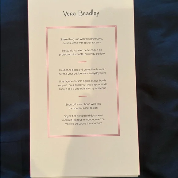 Vera Bradley Glitter Flurry Case – Anchor & Coral Design for iPhone 7/8 – NWT - Picture 6 of 6